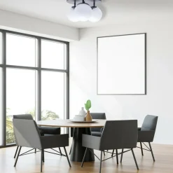 Shop Lampa sufitowa, trzy klosze, czarna podstawa MLP8874 z serii SFERA | Kaja Oświet Żyrandole Nowoczesne