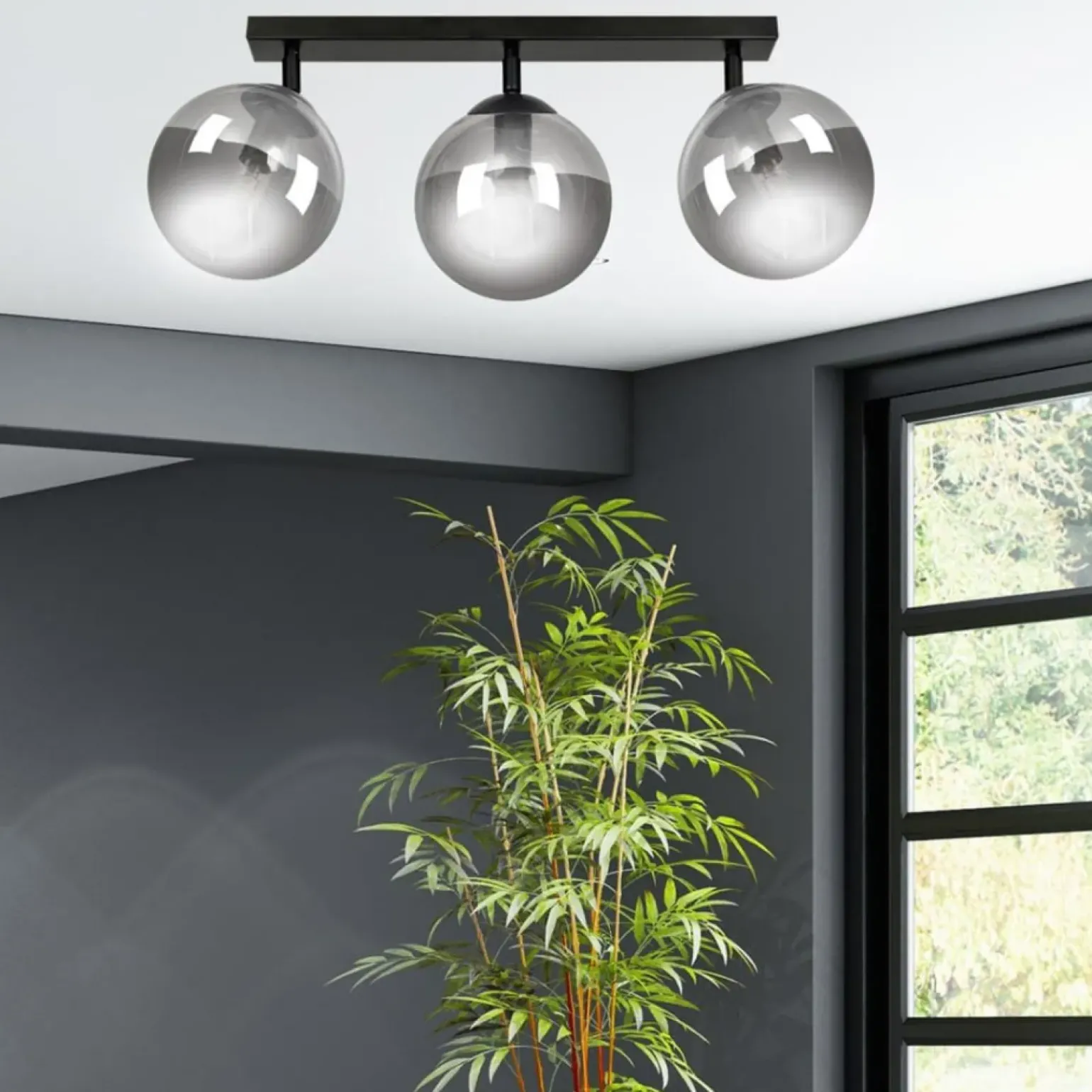 Cheap Lampa sufitowa typu listwa z kulistymi kloszami 777/3 | Kaja Żyrandole Nowoczesne