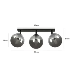 Cheap Lampa sufitowa typu listwa z kulistymi kloszami 777/3 | Kaja Żyrandole Nowoczesne