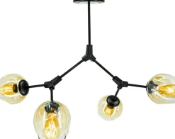 Best Lampa sufitowa w kolorze mosiądzu 1962/4 BLACK-21QG | Kaja Oświetlenie Żyrandole Nowoczesne