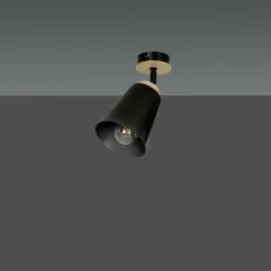 Outlet lampa sufitowa w kolorze czarnym i drewna 725/1 | Kaja Oświetlenie Żyrandole Nowoczesne