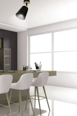 Outlet lampa sufitowa w kolorze czarnym i drewna 725/1 | Kaja Oświetlenie Żyrandole Nowoczesne