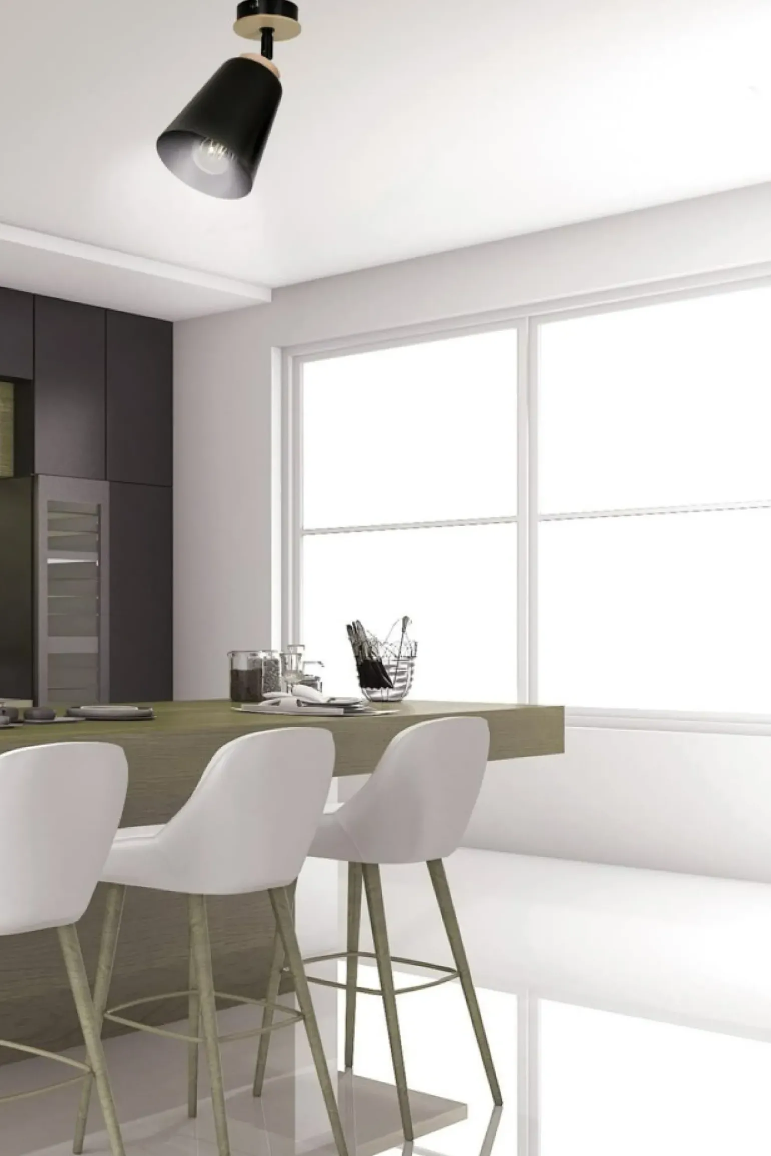 Outlet lampa sufitowa w kolorze czarnym i drewna 725/1 | Kaja Oświetlenie Żyrandole Nowoczesne