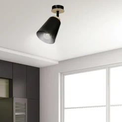 Outlet lampa sufitowa w kolorze czarnym i drewna 725/1 | Kaja Oświetlenie Żyrandole Nowoczesne