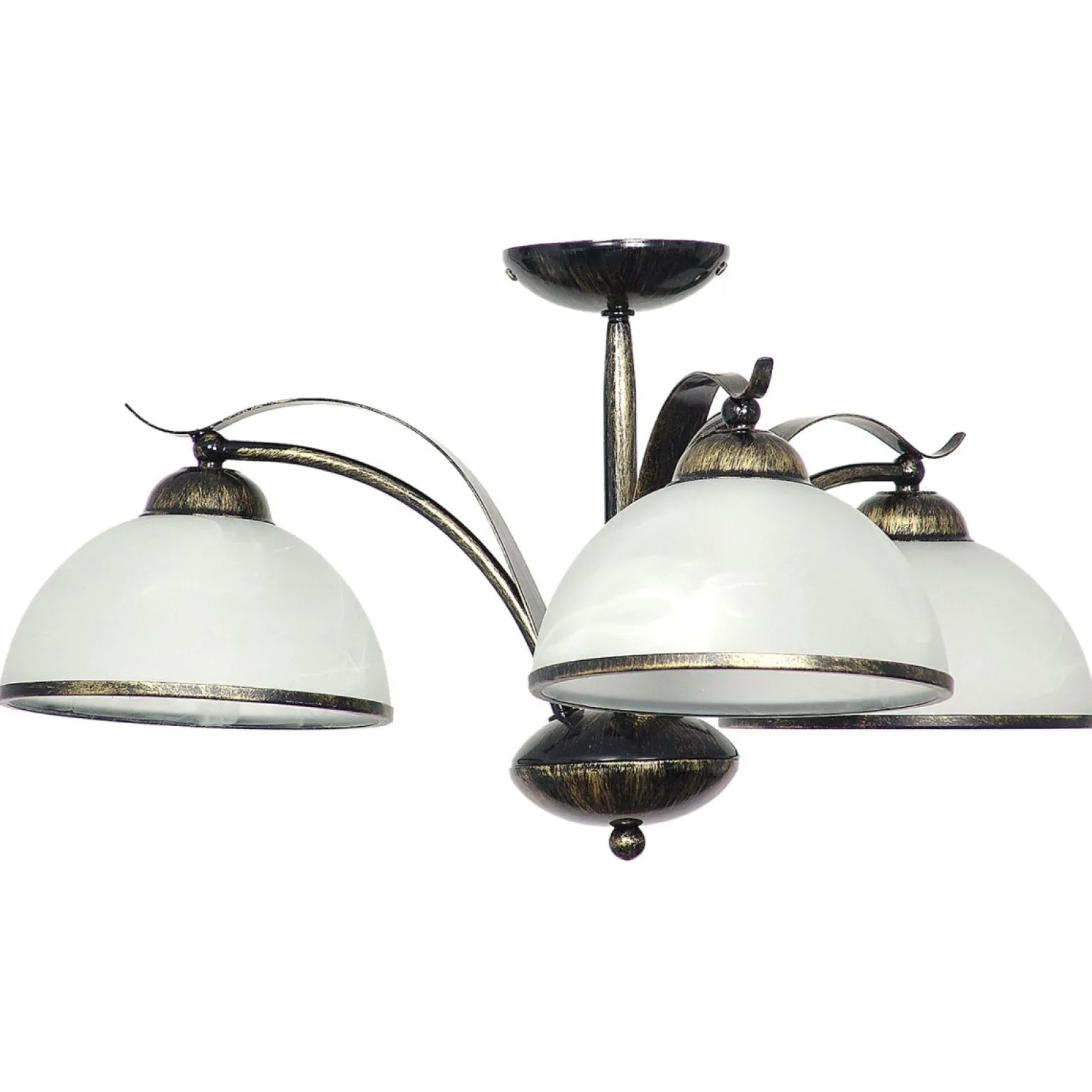 Sklep Kaja Lampa sufitowa w kolorze patyny, białe klosze LX 4037 KORFU | Kaja