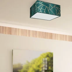 Sklep Kaja Lampa sufitowa w kolorze butelkowej zieleni MLP7574 z serii ZIGGY | Kaja Oświetl