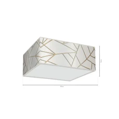 Sklep Kaja Lampa sufitowa w kształcie prostokąta MLP7564 z serii ZIGGY | Kaja Oświetlenie