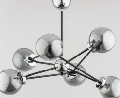 Discount Lampa sufitowa w nowoczesnym stylu, czerń i chrom AL 63058 | Kaja Żyrandole Nowoczesne