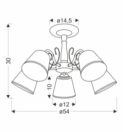 Sklep Kaja Lampa sufitowa w stylu klasycznym 35-26583 z serii LOSANNA | Kaja Oświetlenie