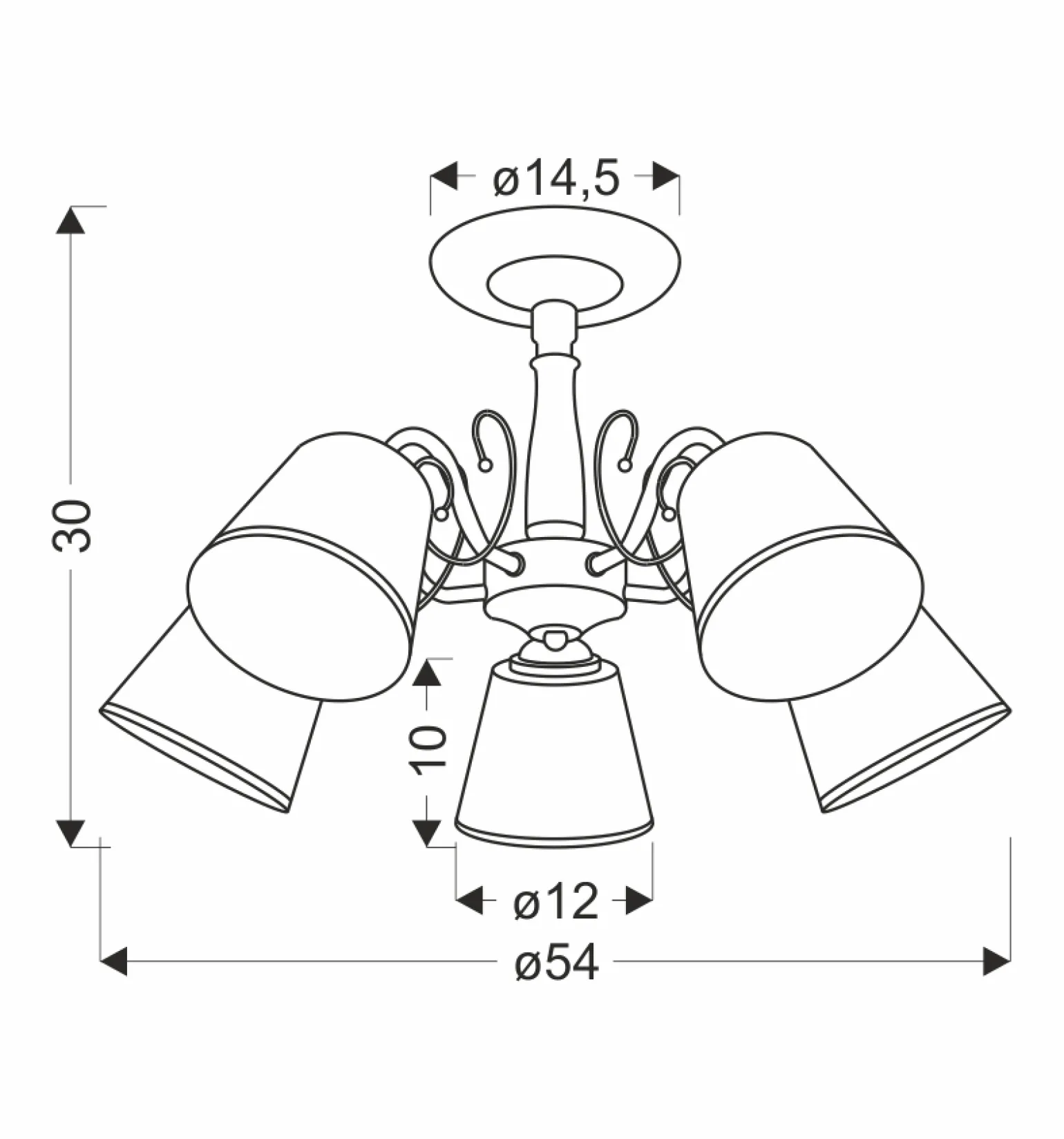 Sklep Kaja Lampa sufitowa w stylu klasycznym 35-26583 z serii LOSANNA | Kaja Oświetlenie