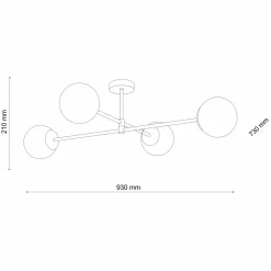 Flash Sale Lampa sufitowa w stylu modern glamour TK 4607 z serii CADIX | Kaja Żyrandole Nowoczesne