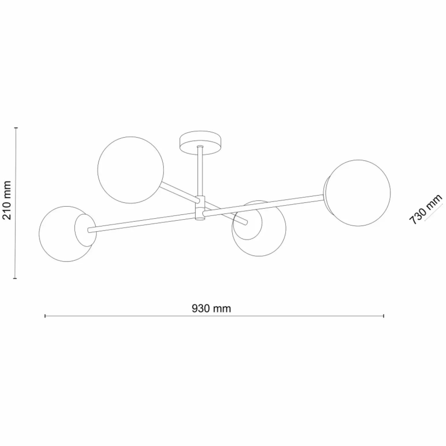 Flash Sale Lampa sufitowa w stylu modern glamour TK 4607 z serii CADIX | Kaja Żyrandole Nowoczesne