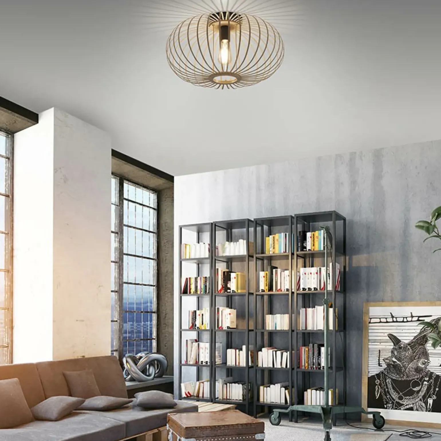 Online Lampa sufitowa wykonana z drewna 11411-79 z serii RACOON | Kaja Żyrandole Nowoczesne