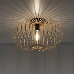 Online Lampa sufitowa wykonana z drewna 11411-79 z serii RACOON | Kaja Żyrandole Nowoczesne