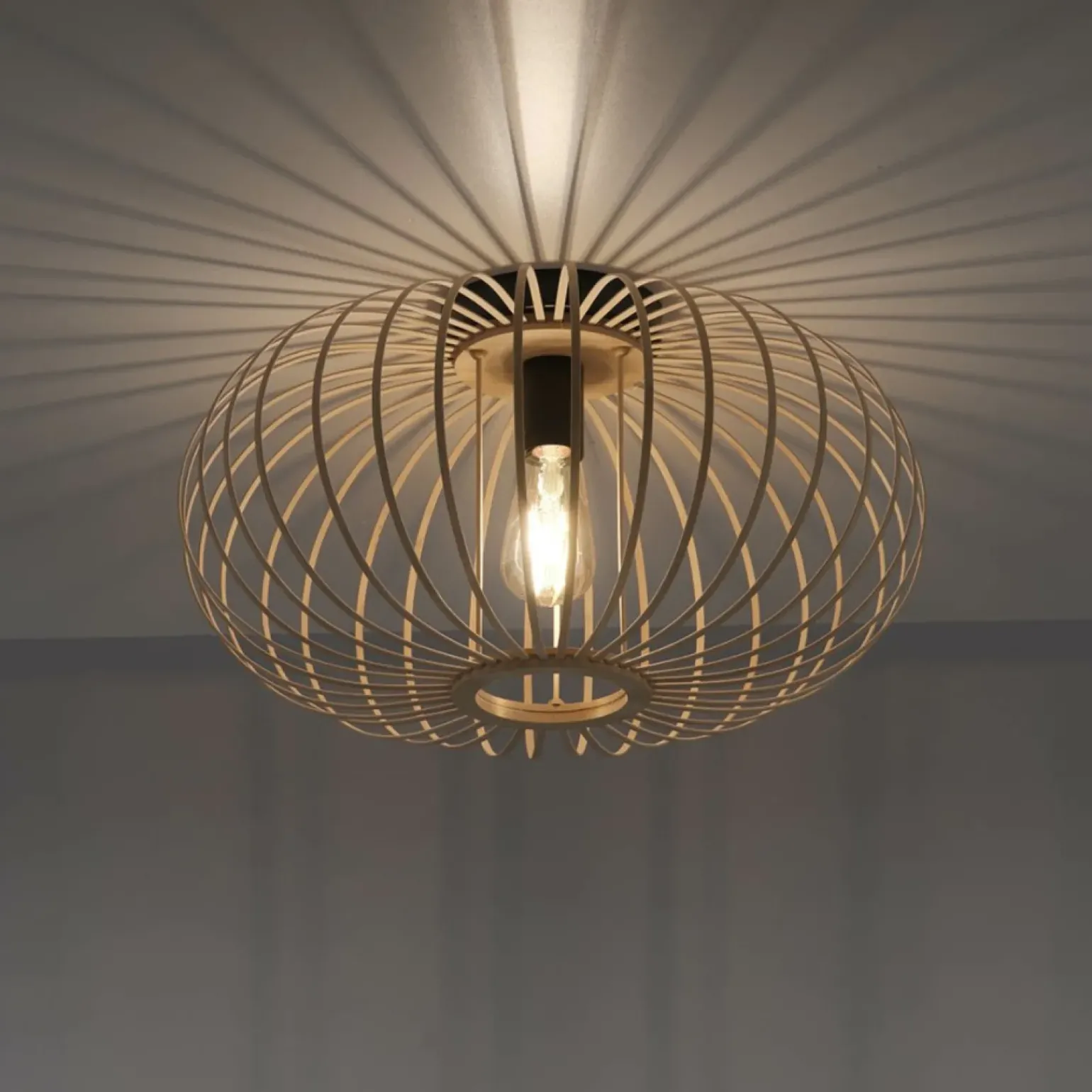 Online Lampa sufitowa wykonana z drewna 11411-79 z serii RACOON | Kaja Żyrandole Nowoczesne