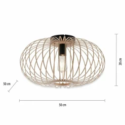 Online Lampa sufitowa wykonana z drewna 11411-79 z serii RACOON | Kaja Żyrandole Nowoczesne