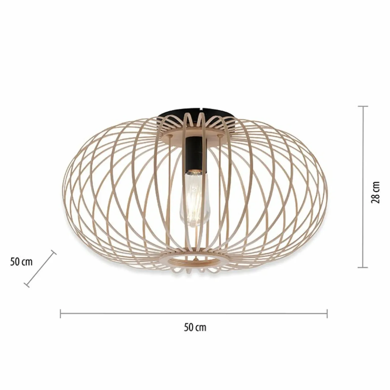 Online Lampa sufitowa wykonana z drewna 11411-79 z serii RACOON | Kaja Żyrandole Nowoczesne