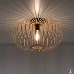 Online Lampa sufitowa wykonana z drewna 11411-79 z serii RACOON | Kaja Żyrandole Nowoczesne