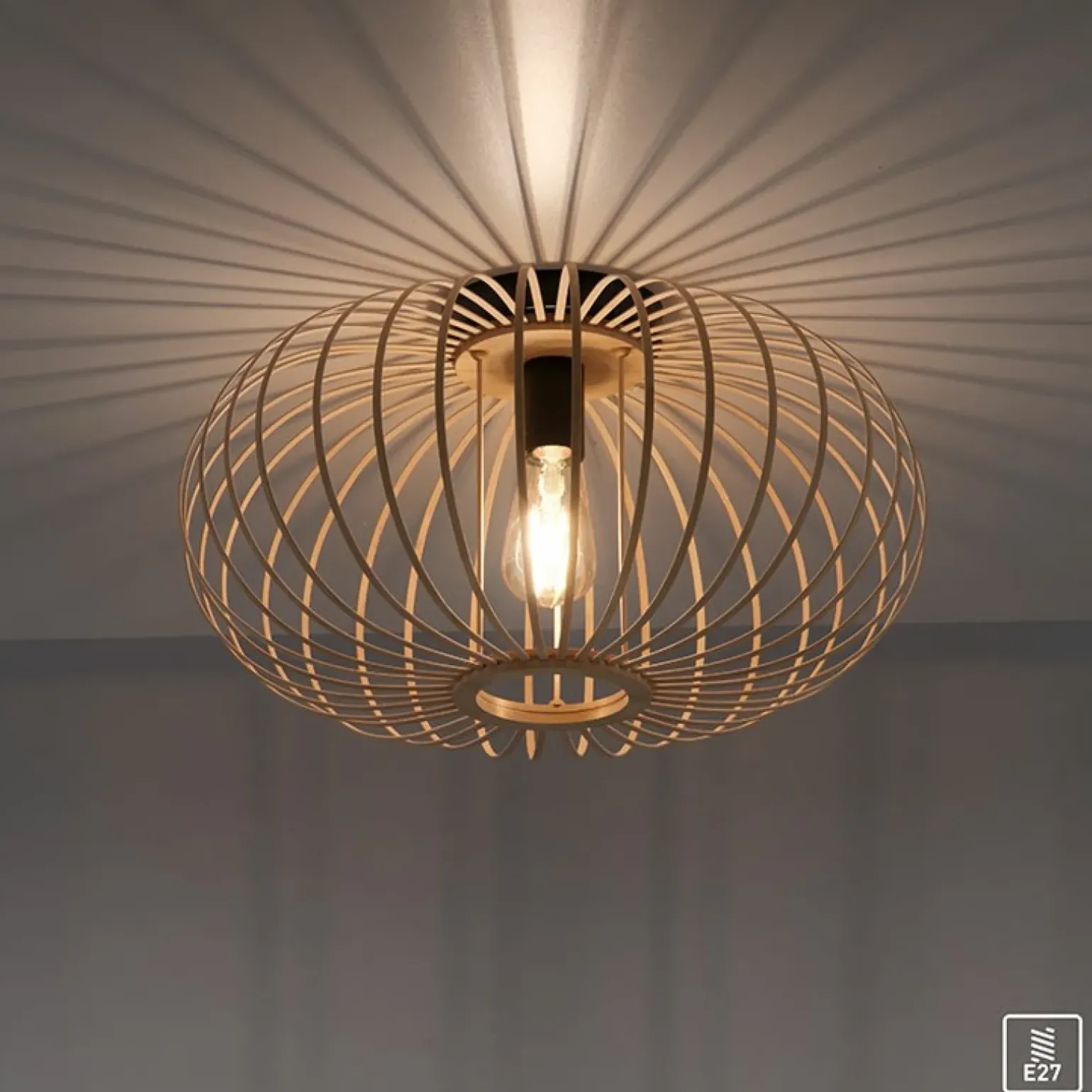 Online Lampa sufitowa wykonana z drewna 11411-79 z serii RACOON | Kaja Żyrandole Nowoczesne