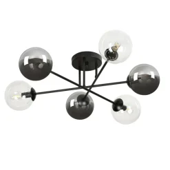 Discount Lampa sufitowa z 2 rodzajami kulistych kloszy 834/6B1 | Kaja Żyrandole Nowoczesne