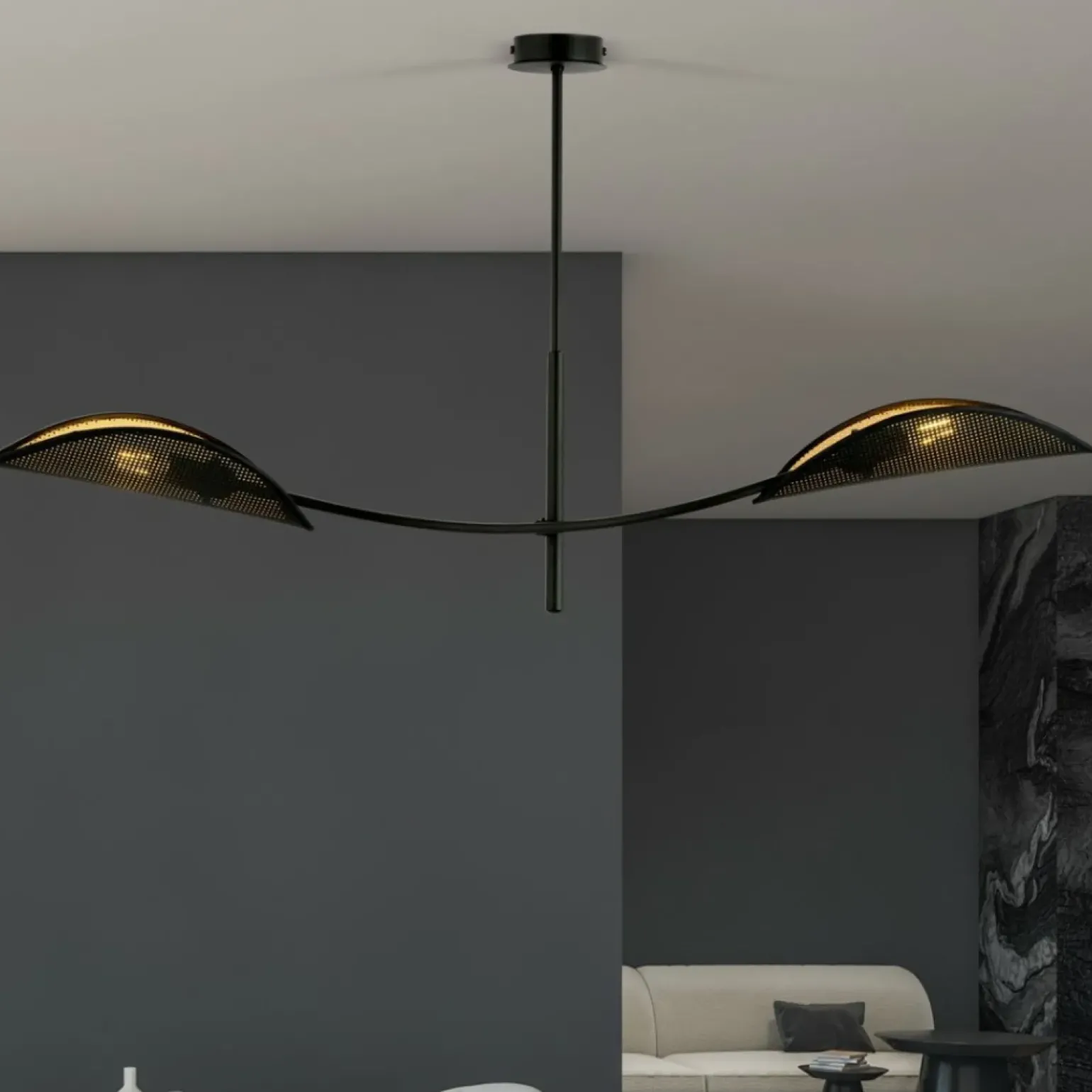 Store Lampa sufitowa z abażurami imitującymi liście 1106/2 LOTUS | Kaja Żyrandole Nowoczesne
