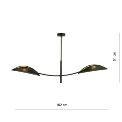 Store Lampa sufitowa z abażurami imitującymi liście 1106/2 LOTUS | Kaja Żyrandole Nowoczesne