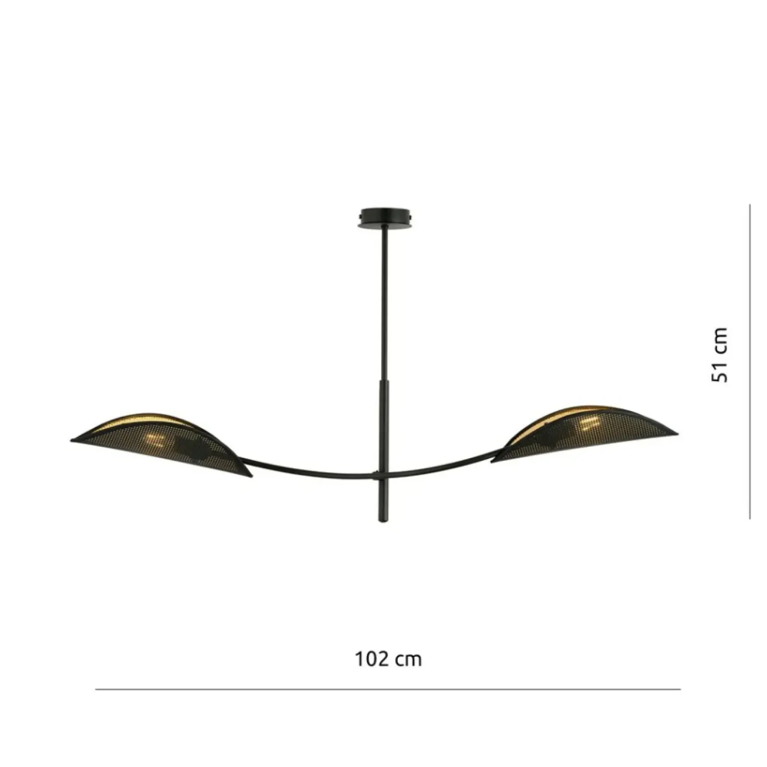 Store Lampa sufitowa z abażurami imitującymi liście 1106/2 LOTUS | Kaja Żyrandole Nowoczesne