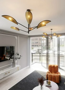 Fashion Lampa sufitowa z abażurami w stylu boho 1160/6 VENE | Kaja Oświetlenie Żyrandole Nowoczesne