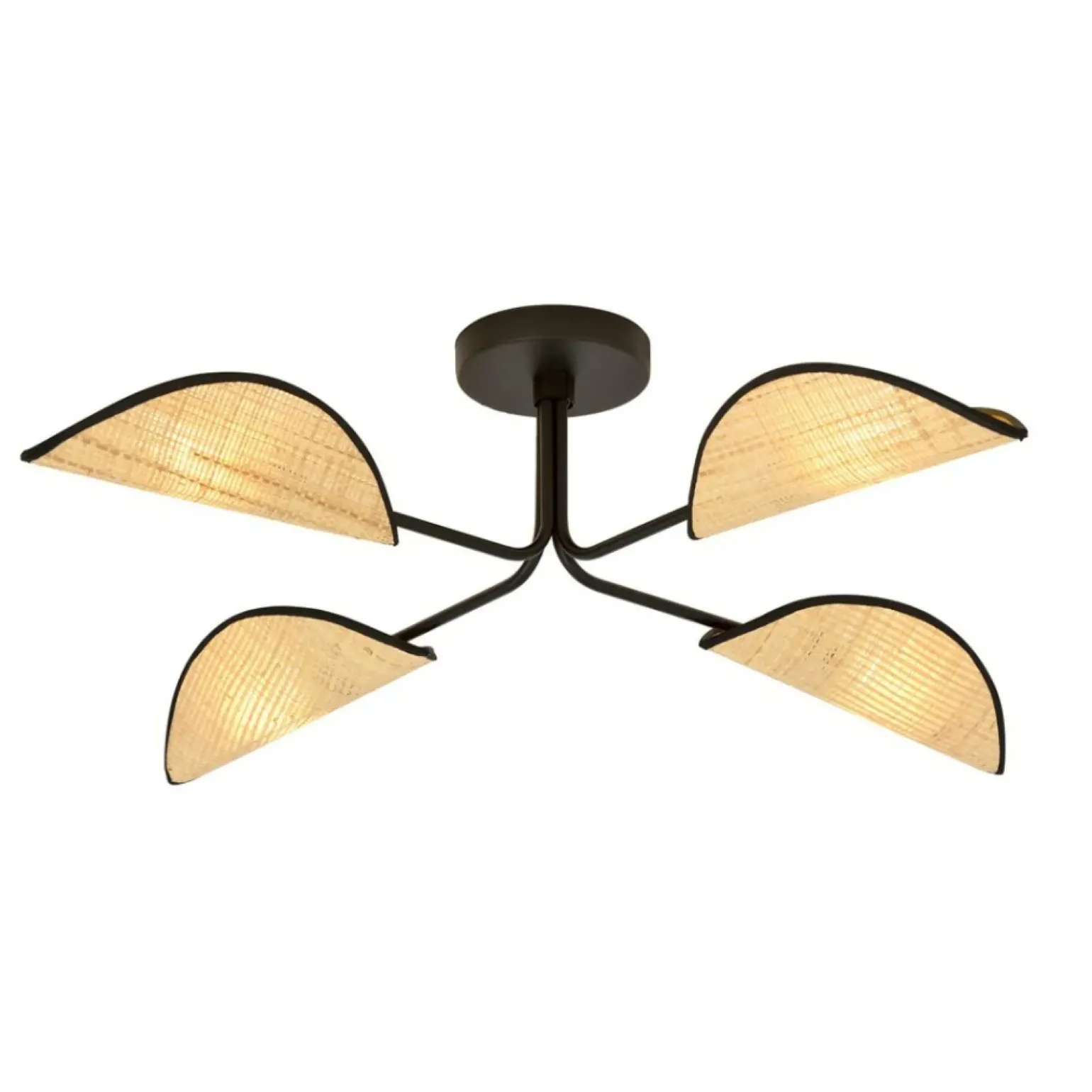 Best Sale Lampa sufitowa z abażurami w stylu eco 1172/4 GOMEZ | Kaja Oświetlenie Żyrandole Nowoczesne