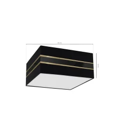 Sklep Kaja Lampa sufitowa z abażurem w kształcie kwadratu MLP7336 z serii ULTIMO | Kaja Ośw