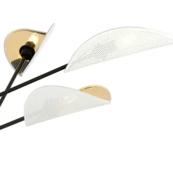 Store Lampa sufitowa z biało-złotymi abażurami 1159/6 VENE | Kaja Żyrandole Nowoczesne