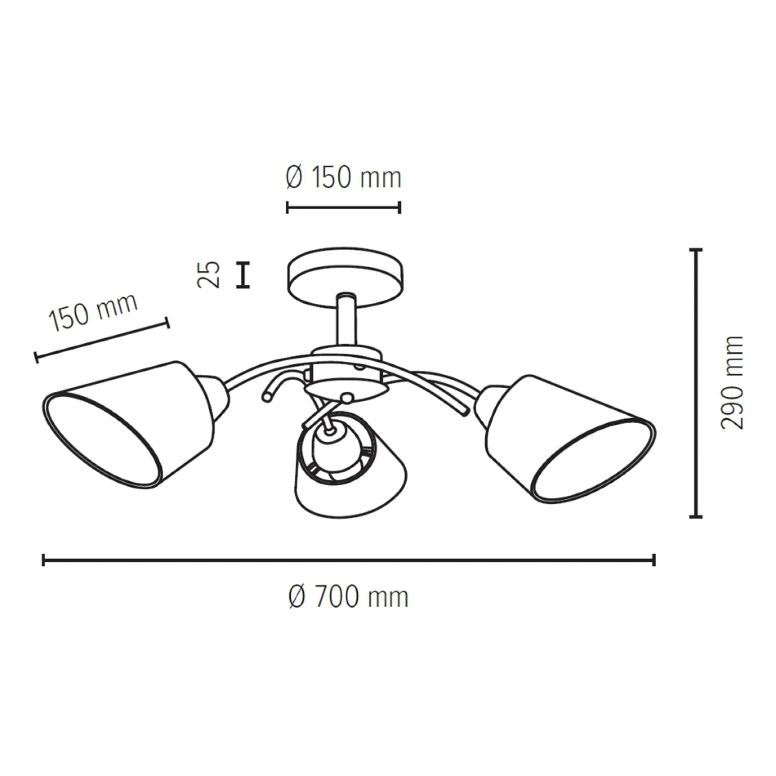 Sklep Kaja Lampa sufitowa z białymi abażurami, do sypialni 8341328 METTE | Kaja