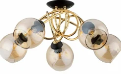 Best Sale Lampa sufitowa z bursztynowymi kloszami AL 63179 MODENA | Kaja Żyrandole Nowoczesne