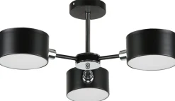 Sklep Kaja Lampa sufitowa z czarnymi abażurami 3020/3 BL 8C | Kaja Oświetlenie