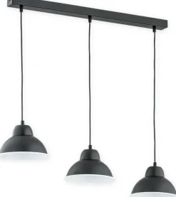 Sklep Kaja Lampa sufitowa z czarnymi kloszami O2983 W3 CZA + BIA| Kaja