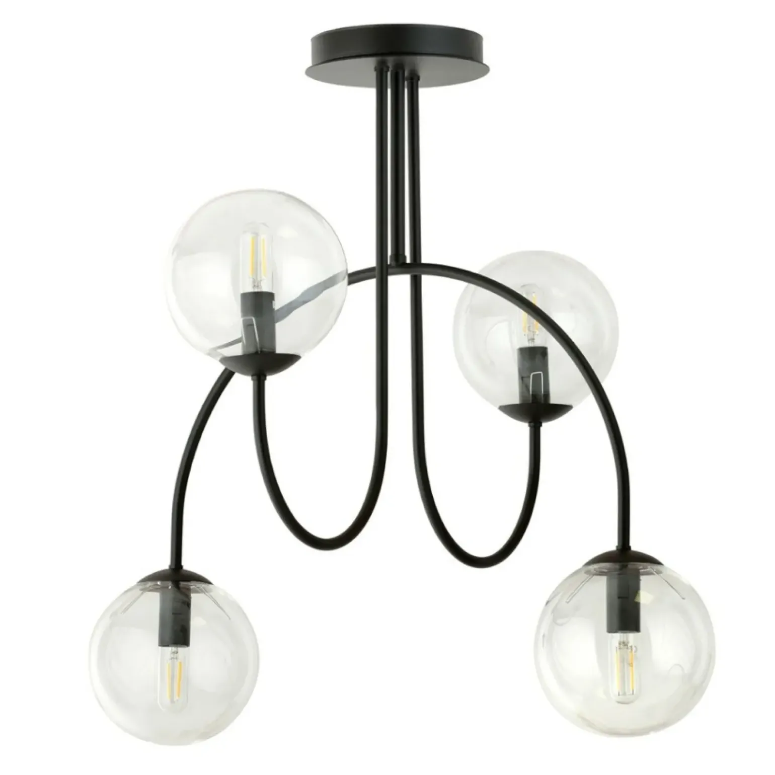 Store Lampa sufitowa z czterema kulistymi kloszami 1286/4A z serii ARCHI Żyrandole Nowoczesne