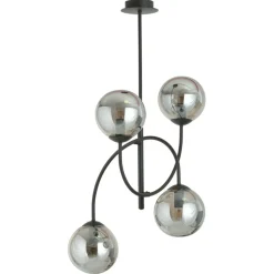Shop Lampa sufitowa z czterema kloszami w kolorze 1287/4B z serii ARCHI Żyrandole Nowoczesne