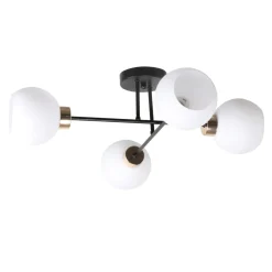 Cheap Lampa sufitowa z czterema, białymi kloszami 34-21076 z serii AMANDA | Kaja Oświe Żyrandole Nowoczesne
