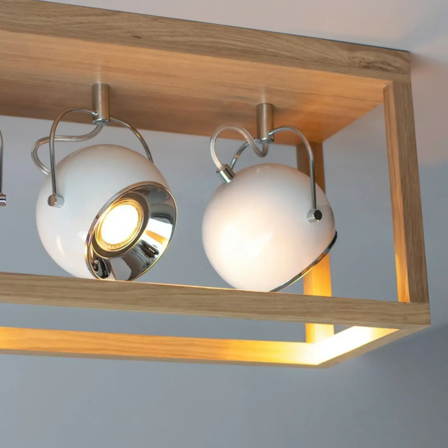 Hot Lampa sufitowa z dębowego drewna, do kuchni 5222474L ROY | Kaja Żyrandole Nowoczesne