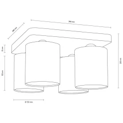 Sale Lampa sufitowa z drewna, do rustykalnej sypialni 8512474 JENTA | Kaja Żyrandole Nowoczesne