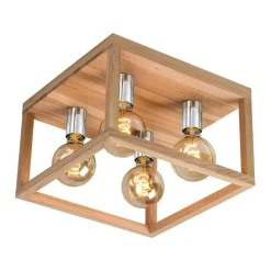 Online Lampa sufitowa z drewna dębowego, styl boho 9158474 KAGO | Kaja Żyrandole Nowoczesne