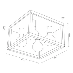 Online Lampa sufitowa z drewna dębowego, styl boho 9158474 KAGO | Kaja Żyrandole Nowoczesne