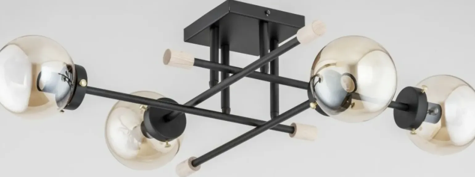 Best Sale Lampa sufitowa z drewnianymi akcentami AL 25364 | Kaja Żyrandole Nowoczesne