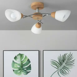 Sklep Kaja Lampa sufitowa z drewnianymi elementami 8141374 VILETTA WOOD | Kaja