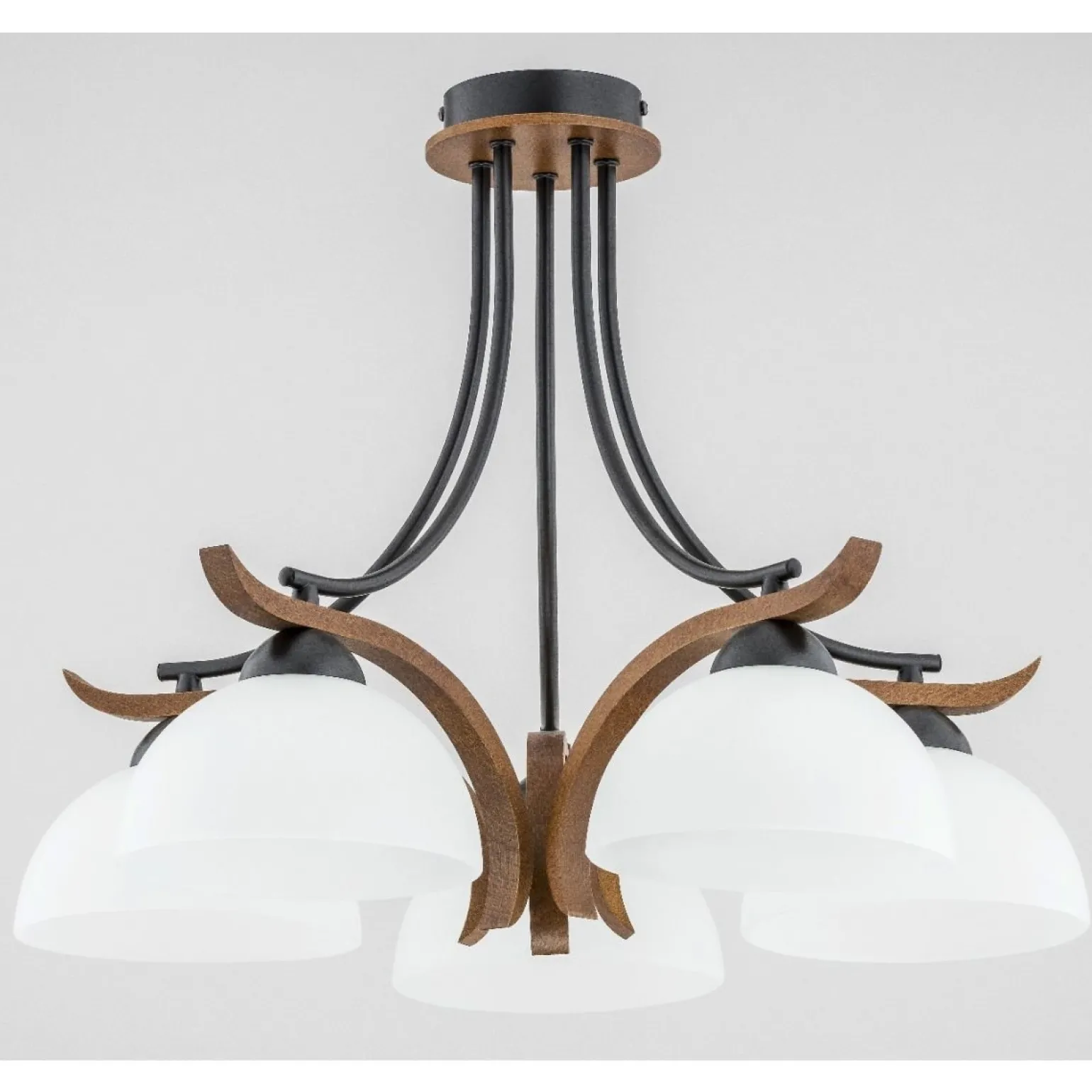 Sklep Kaja Lampa sufitowa z drewnianymi elementami AL 26125 BAFIA | Kaja