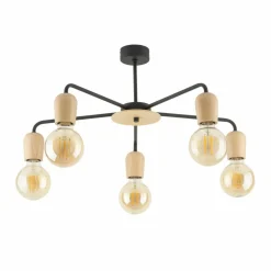 Sale Lampa sufitowa z drewnianymi oprawkami TK 4969 MIRIAM | Kaja Żyrandole Nowoczesne