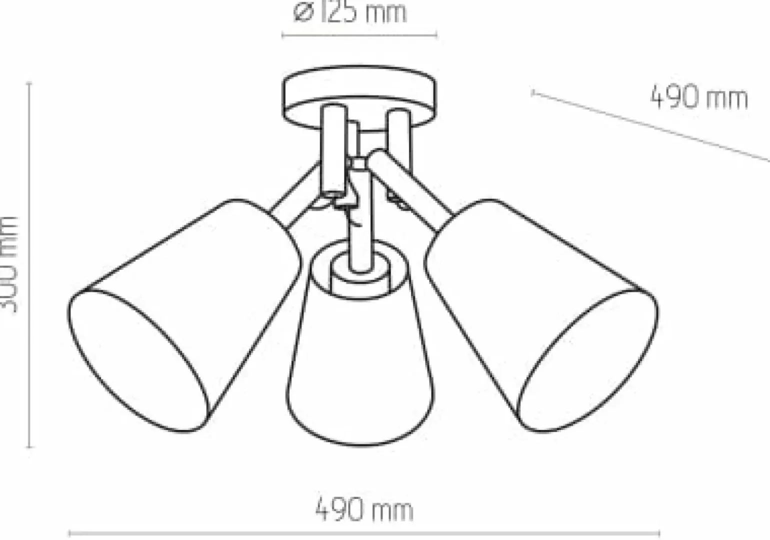 Cheap Lampa sufitowa z drewnianymi ramionami TK 658 VAIO GREY | Kaja Żyrandole Nowoczesne