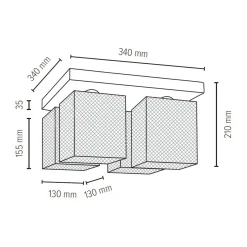 Hot Lampa sufitowa z drucianymi kloszami 8175474 NORMAN WOOD | Kaja Żyrandole Nowoczesne