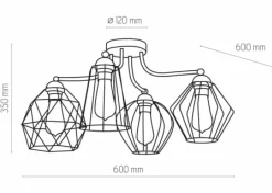 Hot Lampa sufitowa z drucianymi kloszami TK 1645 GALAXY | Kaja Oświetlenie Żyrandole Nowoczesne