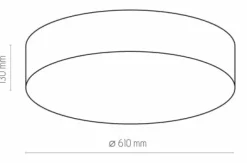 Store Lampa sufitowa z dużym abażurem ⌀61cm TK 1584 RONDO | Kaja Oświetlenie Żyrandole Nowoczesne